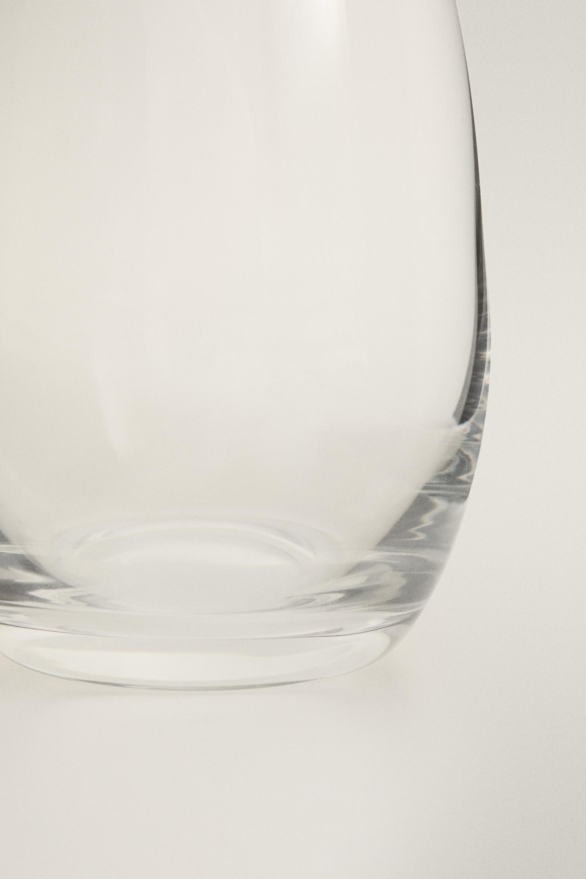 CRYSTALLINE TUMBLER WITH SILVER RIM